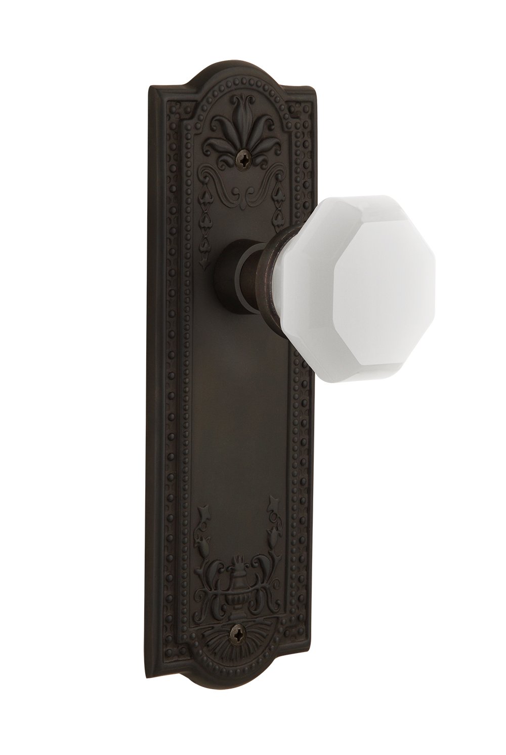 Nostalgic Warehouse 749051PRIVACY749051 Solid Forged Brass Door Knob - 2.375 Inch Oil-Rubbed Bronze - Durable & Elegant Hardware for Bedroom, Bathroom & Interior Doors