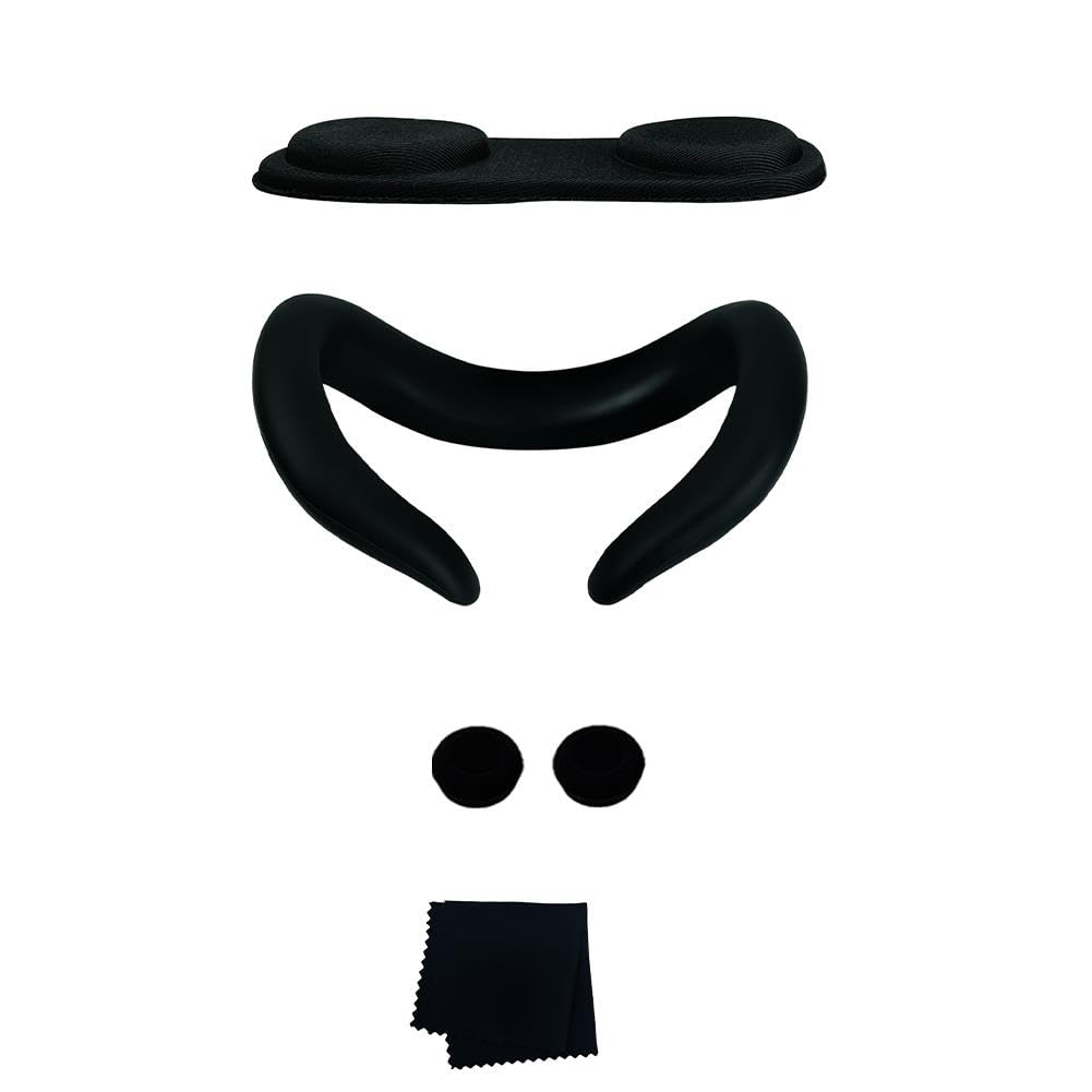 Meta Quest 3 Silicone Face Cover Replacement - Sweatproof VR Headset Cushion Pad with Protective Lens Cover for Enhanced Comfort | Perfect for Gaming, Fitness VR & Extended Play Sessions