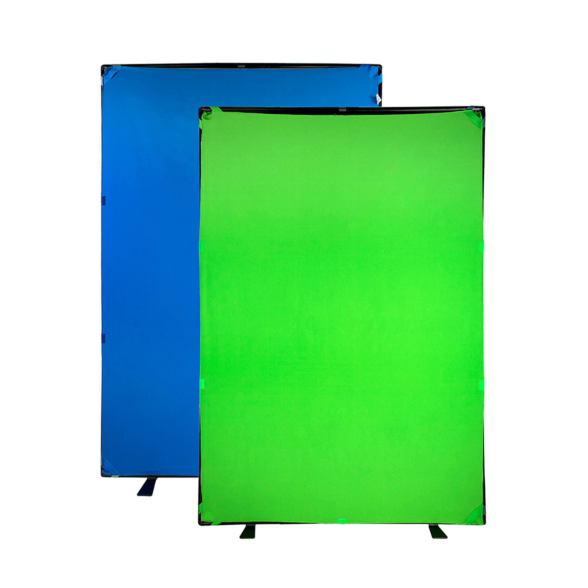 FotodioX 5x7.4ft Portable Chroma Key Green/Blue Screen Backdrop Kit - Perfect for Photography, Video Streaming & Virtual Backgrounds