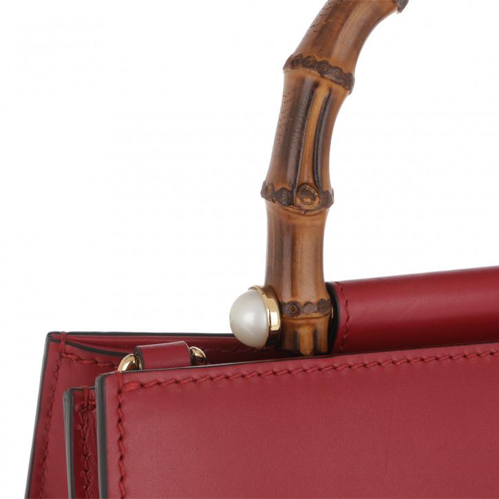Gucci Nymphaea Small Top Handle Bag for Women - Red Leather Crossbody Purse - Perfect for Work, Date Night & Special Occasions