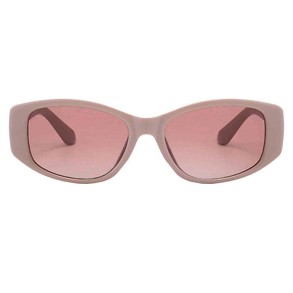 Fifth & Ninth Tara Polarized Sunglasses for Women - Mauve/Rose Gradient Lens UV Protection - Perfect for Driving, Beach & Outdoor Activities