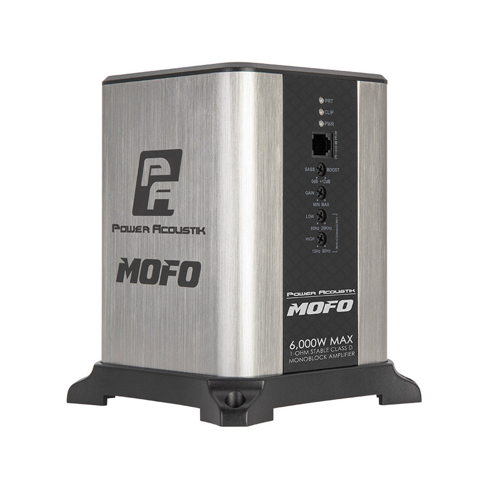 Power Acoustik MOFO1 6KD MOFO Series 6000W Monoblock Class D Car Amplifier - High Power Bass Boost for Car Audio Systems, Subwoofers & Truck Stereo Upgrades
