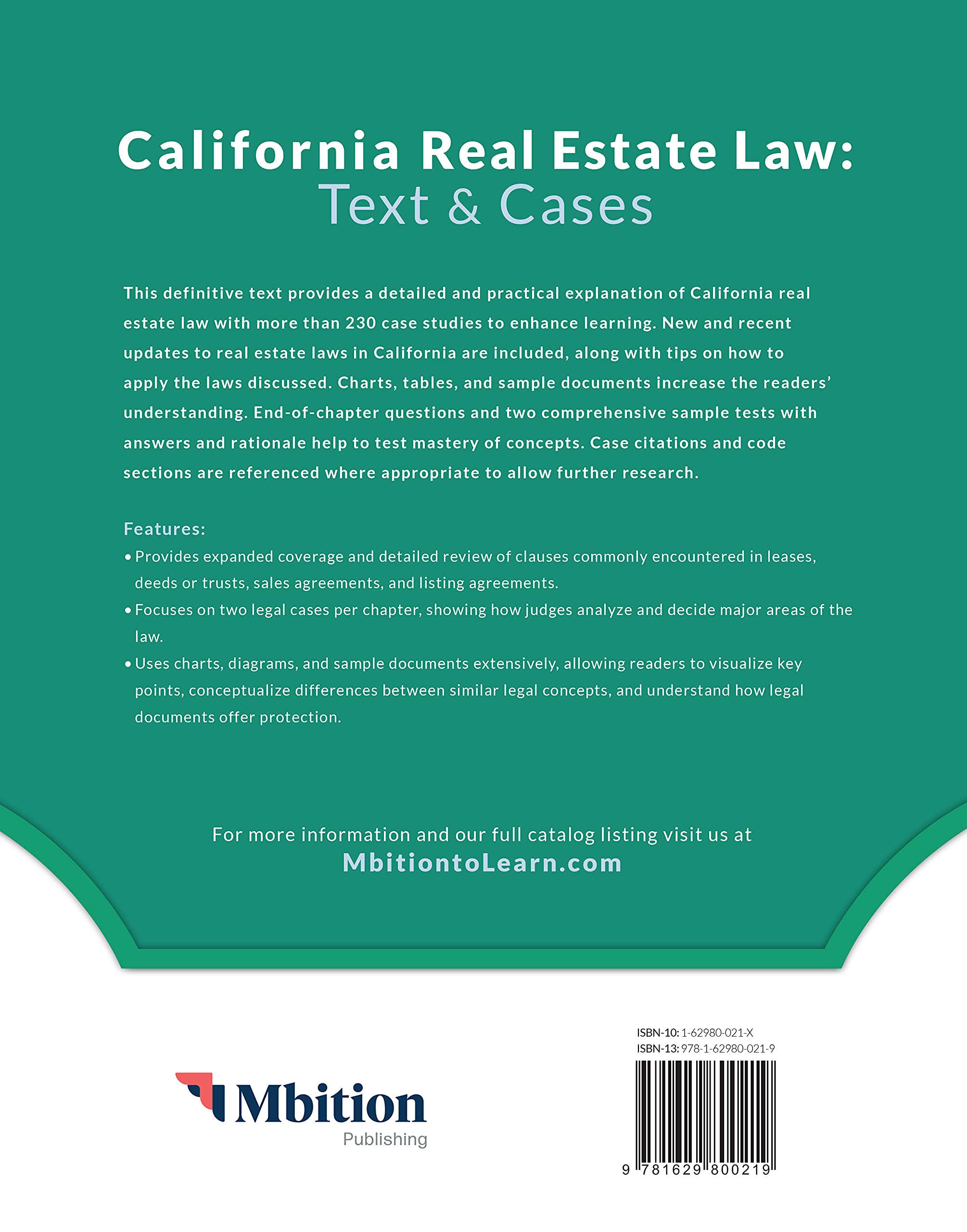 California Real Estate Law Textbook with Case Studies - Essential Guide for Real Estate Agents, Investors & Students - Perfect for Exam Prep & Professional Reference