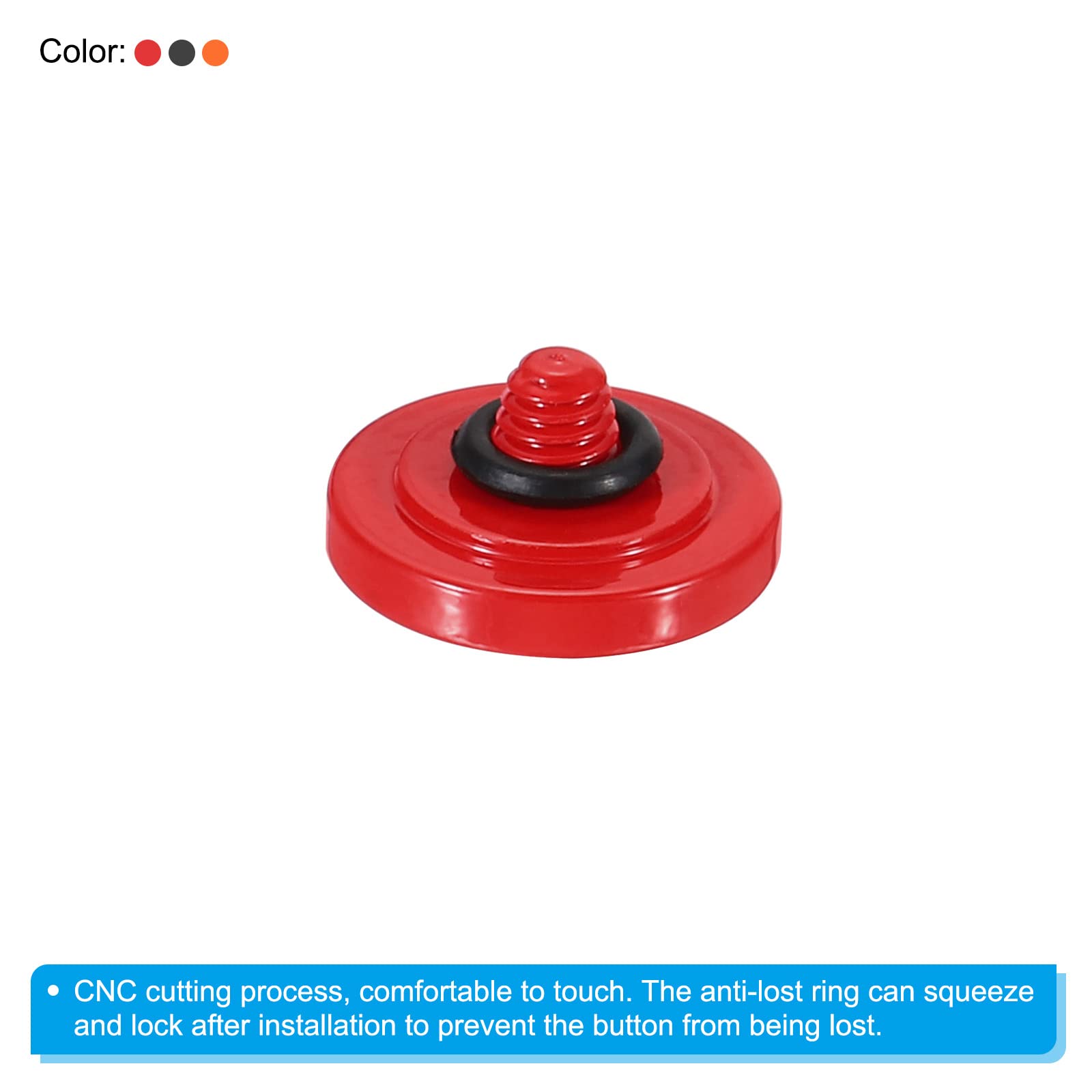 3 Pack Soft Shutter Release Button for Nikon Fujifilm Leica Cameras - Pure Copper Concave Design (Red/Black/Orange) - Perfect for DSLR Photography, Street Shooting & Travel Scenes