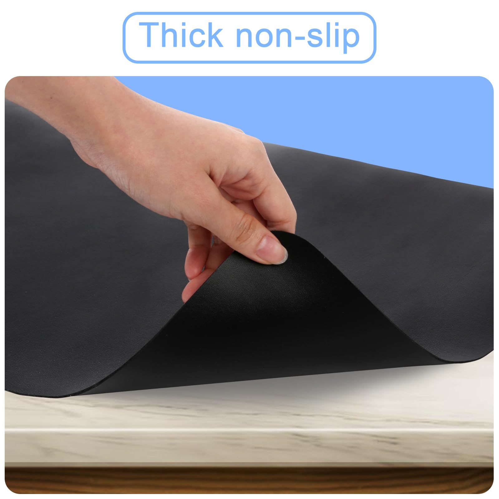 Premium SHIMIDO Nail Art Table Mat - Soft Microfiber Leather Hand Rest Pad for Nail Technicians & DIY Manicures | Non-Slip Workstation Mat for Salon, Home & Professional Use (Black)