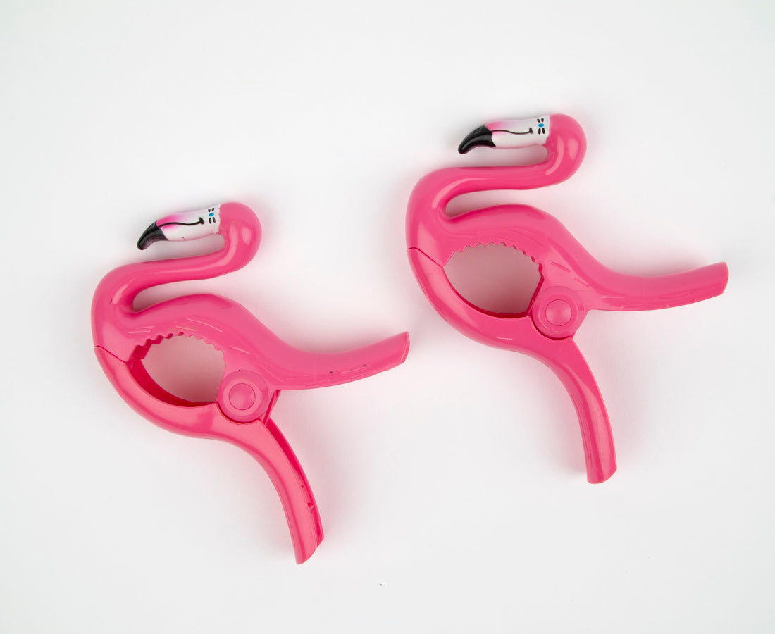 Flamingo Beach Towel Clips - Secure Your Towel at the Pool, Beach, or Backyard | Waterproof & Durable Sandproof Towel Holders for Vacation, Travel, and Outdoor Relaxation