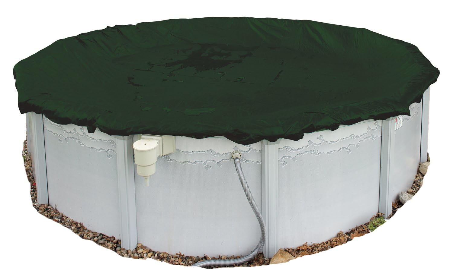 Heavy Duty Above Ground Solid Pool Cover for 28 Foot Round Swimming Pools - Winter Pool Cover with Sturdy Cable & Winch - SunSolar Energy Technologies - 12 Year Warranty - Perfect for Winter Protection, Debris Prevention, and Extending Pool Life