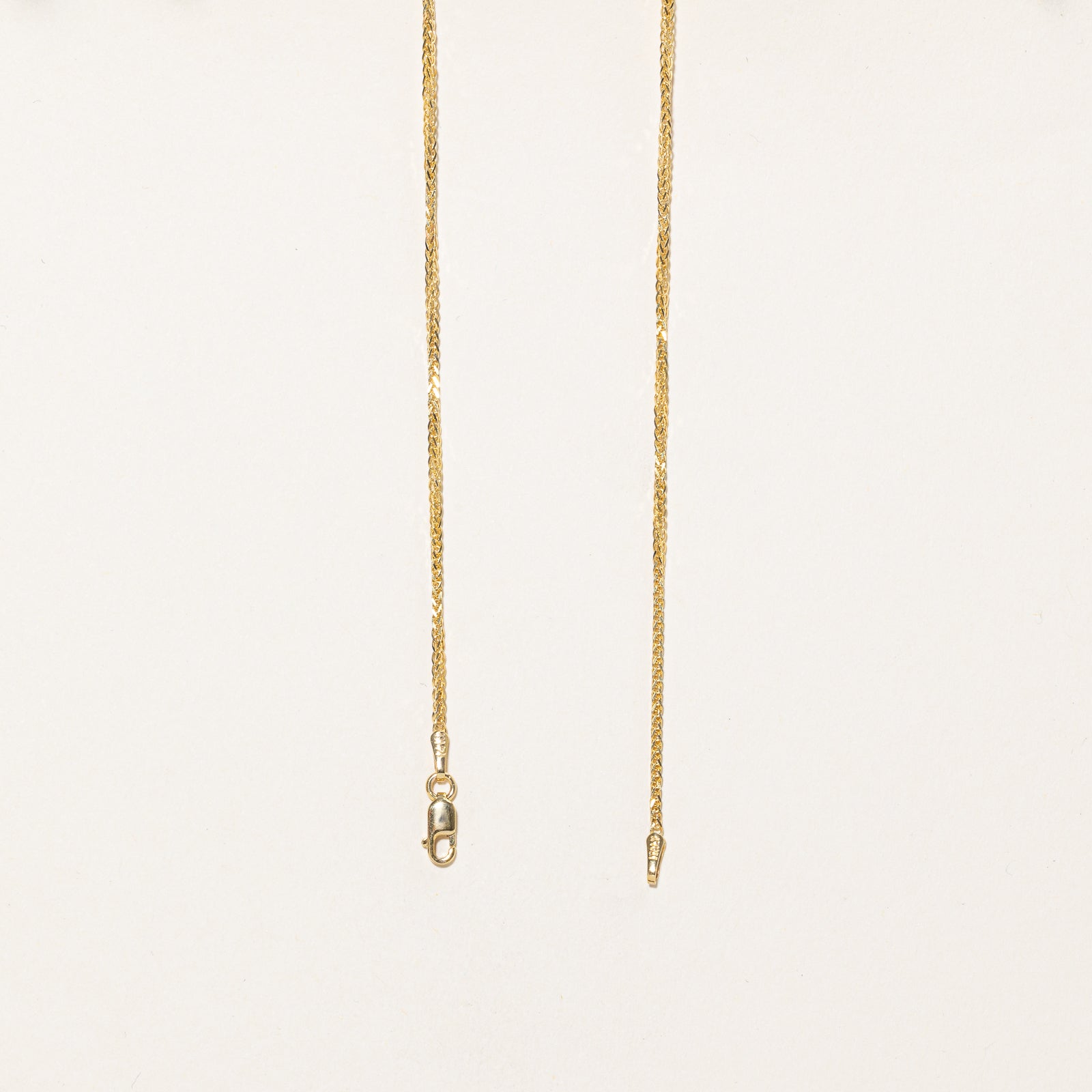 14K Yellow Gold Wheat Chain Necklace - 1.19mm Thin Wheat Link Chain - 18 Inch Gold Jewelry for Women - Perfect for Layering, Gifts & Everyday Wear