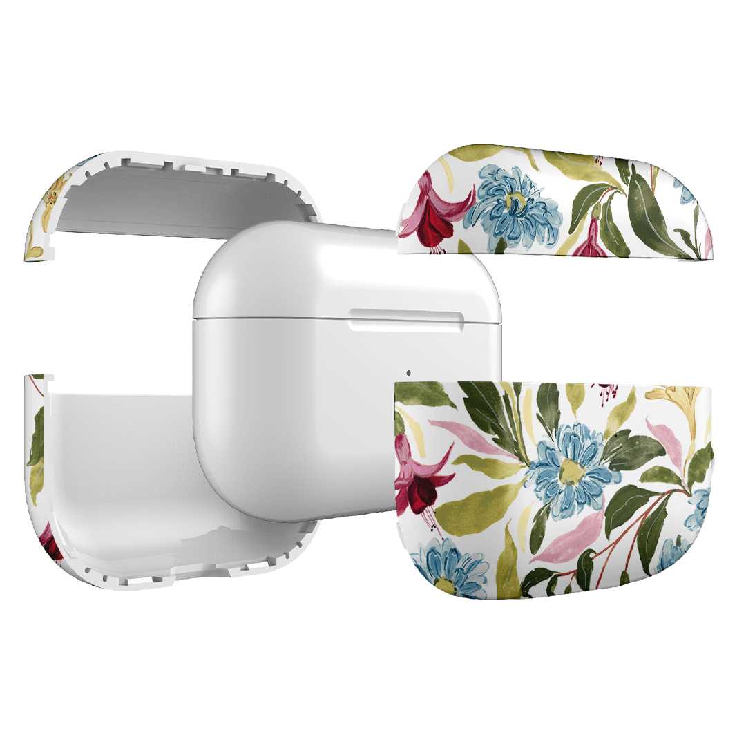 Premium AirPods Pro Case with Trailing Fuchsia Design - Stylish & Protective Cover for Everyday Use, Commuting, and Travel