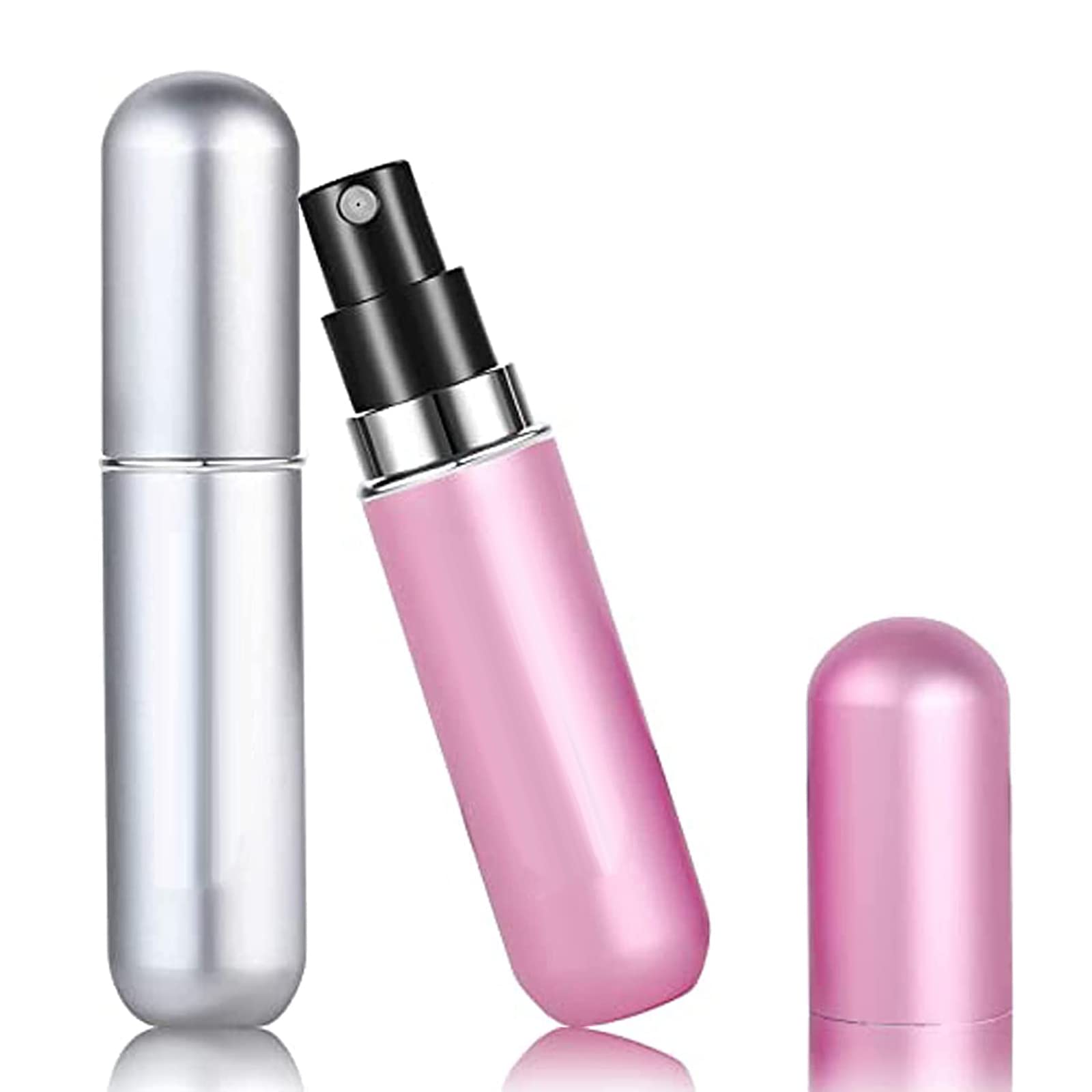 SONGQEE 3-Pack 5ml Refillable Perfume Atomizer Bottles - Mini Travel Spray Bottles for Purse, Handbag & Luggage | Portable Scent Solution for Gym, Office & Vacation