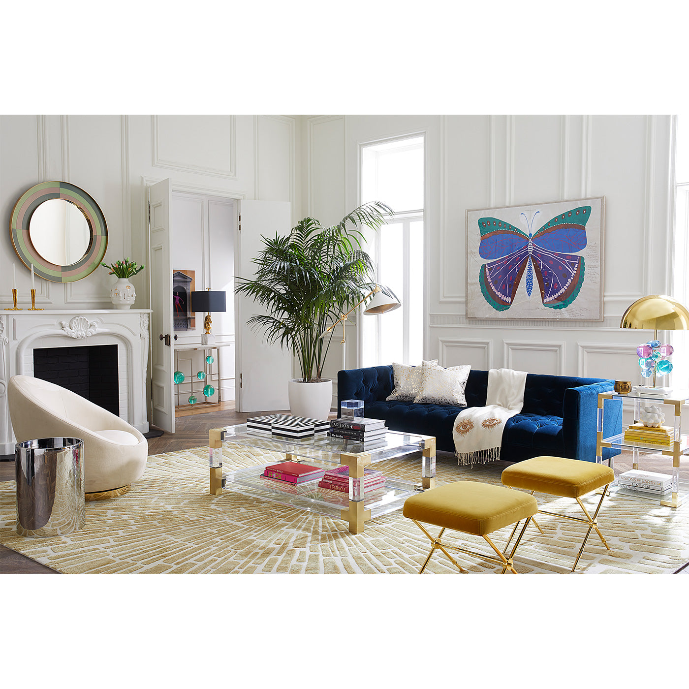 Sunburst Hand Knotted Rug - Premium Bohemian Style Area Rug for Living Room, Bedroom & Dining Room - Soft & Durable Home Decor