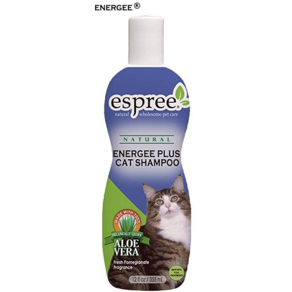 Espree Energee Plus Cat Shampoo 12oz - Gentle Cleansing & Conditioning for Healthy Cat Coat - Perfect for Bathing, Grooming & Show Preparation