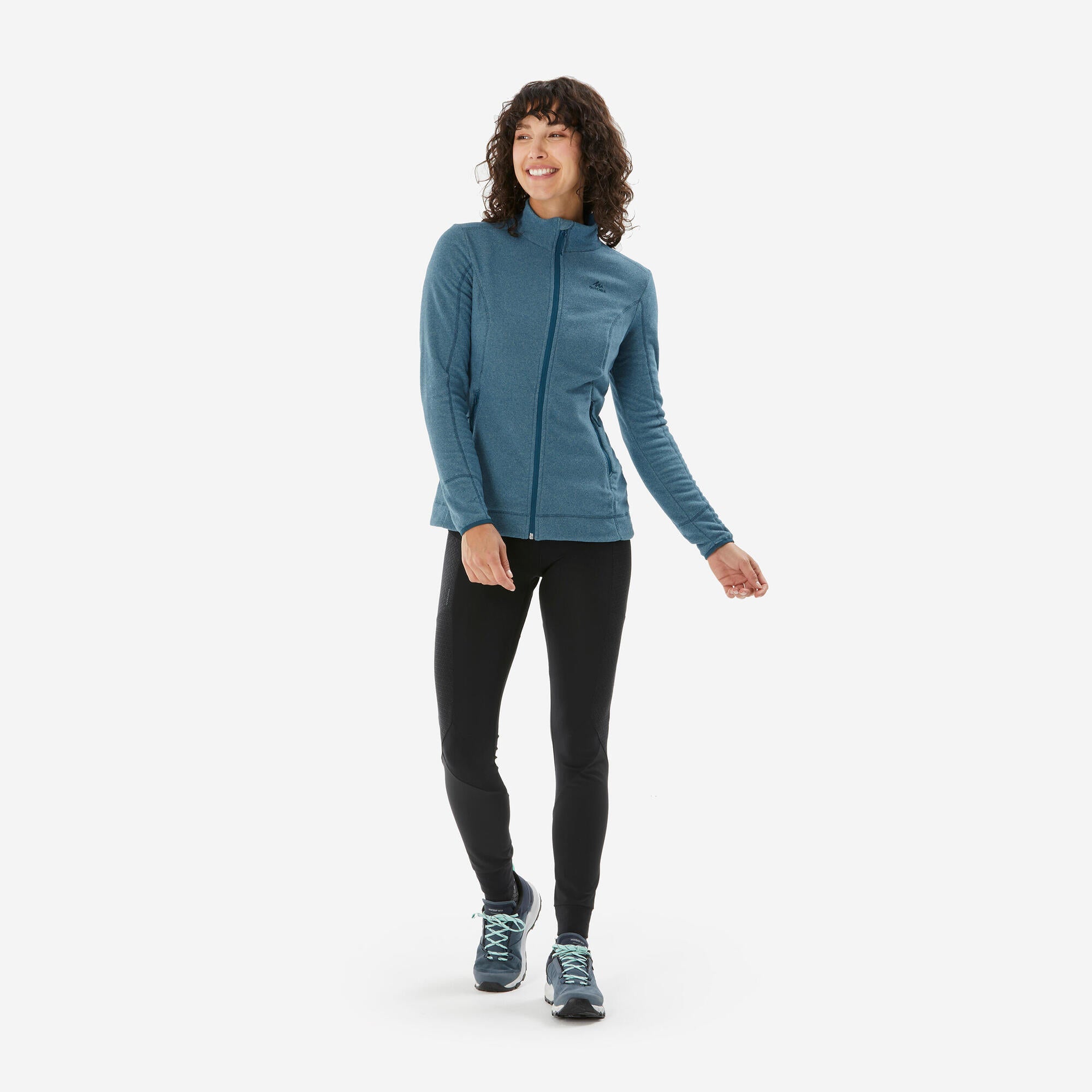Quechua Women's MH120 Fleece Jacket - Warm Winter Outdoor Jacket for Hiking, Camping & Casual Wear