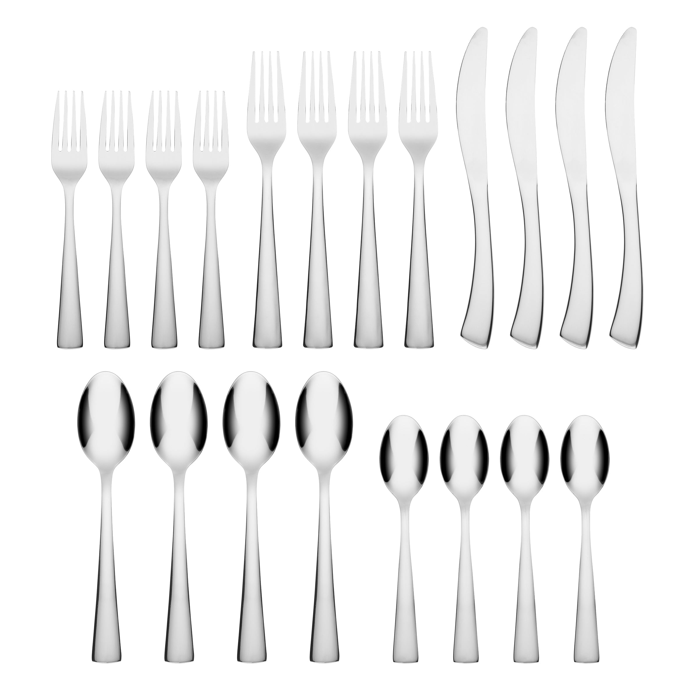 Aladin Mirror 20-Piece Stainless Steel Flatware Set - Elegant Silverware for Dining, Kitchen & Entertaining - Perfect for Dinner Parties, Weddings & Home Use