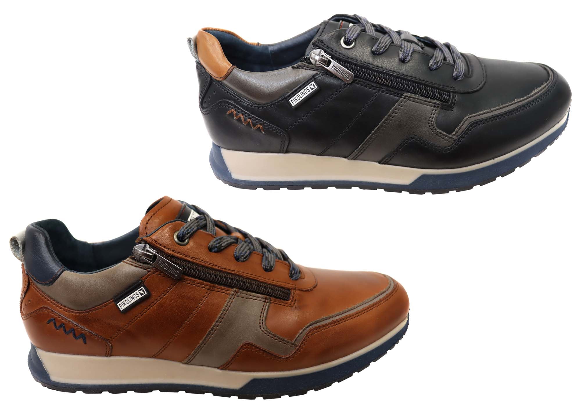 Pikolinos Men's Cambil M5N 6010C3 Comfortable Leather Lace-Up Casual Shoes for Walking, Travel & Everyday Wear