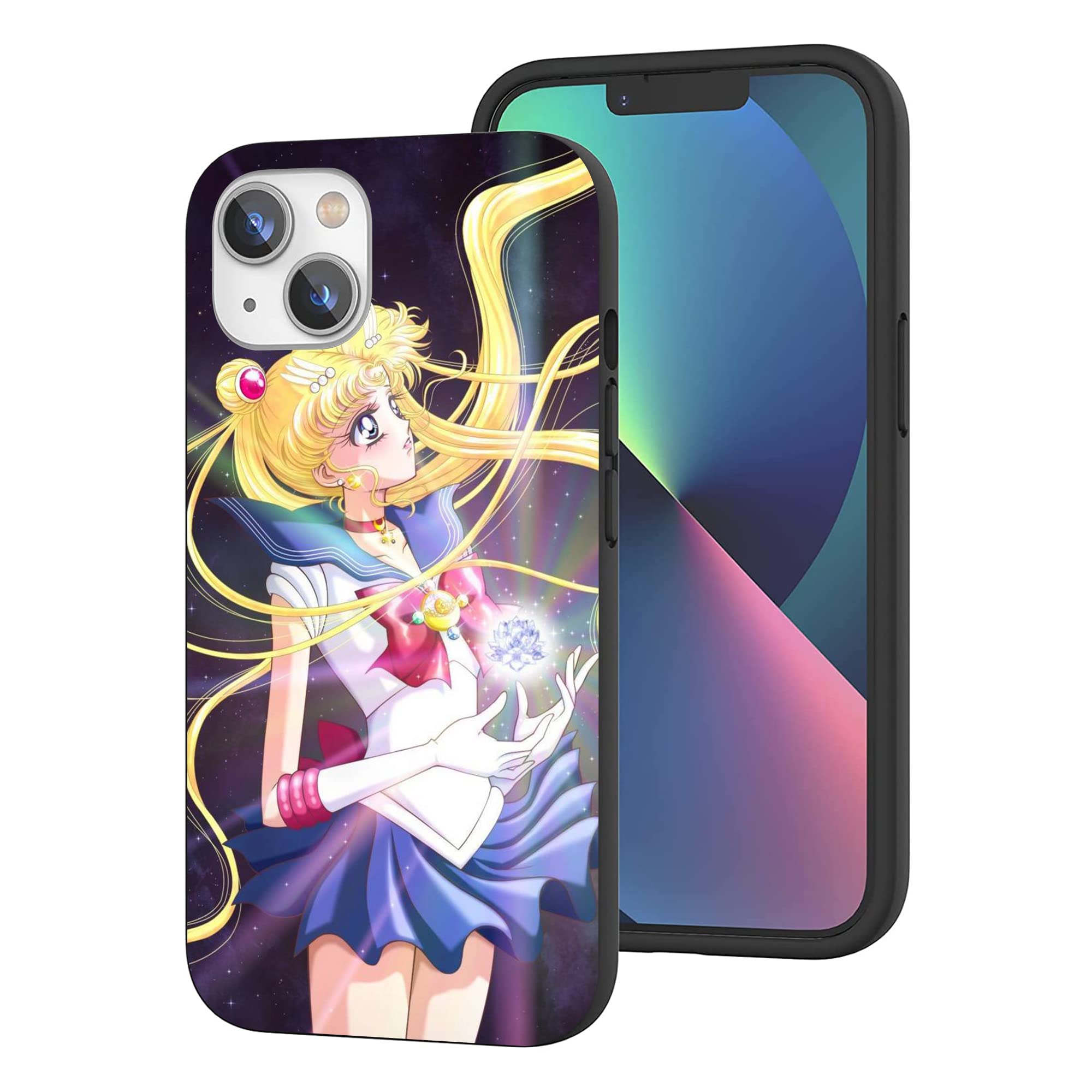 **Cute Anime Sailor Moon iPhone 13 Case & iPhone 13 Pro Case - Kawaii Japan Cartoon Soft TPU Shockproof Protective Cover | Perfect for School, Work & Everyday Use**