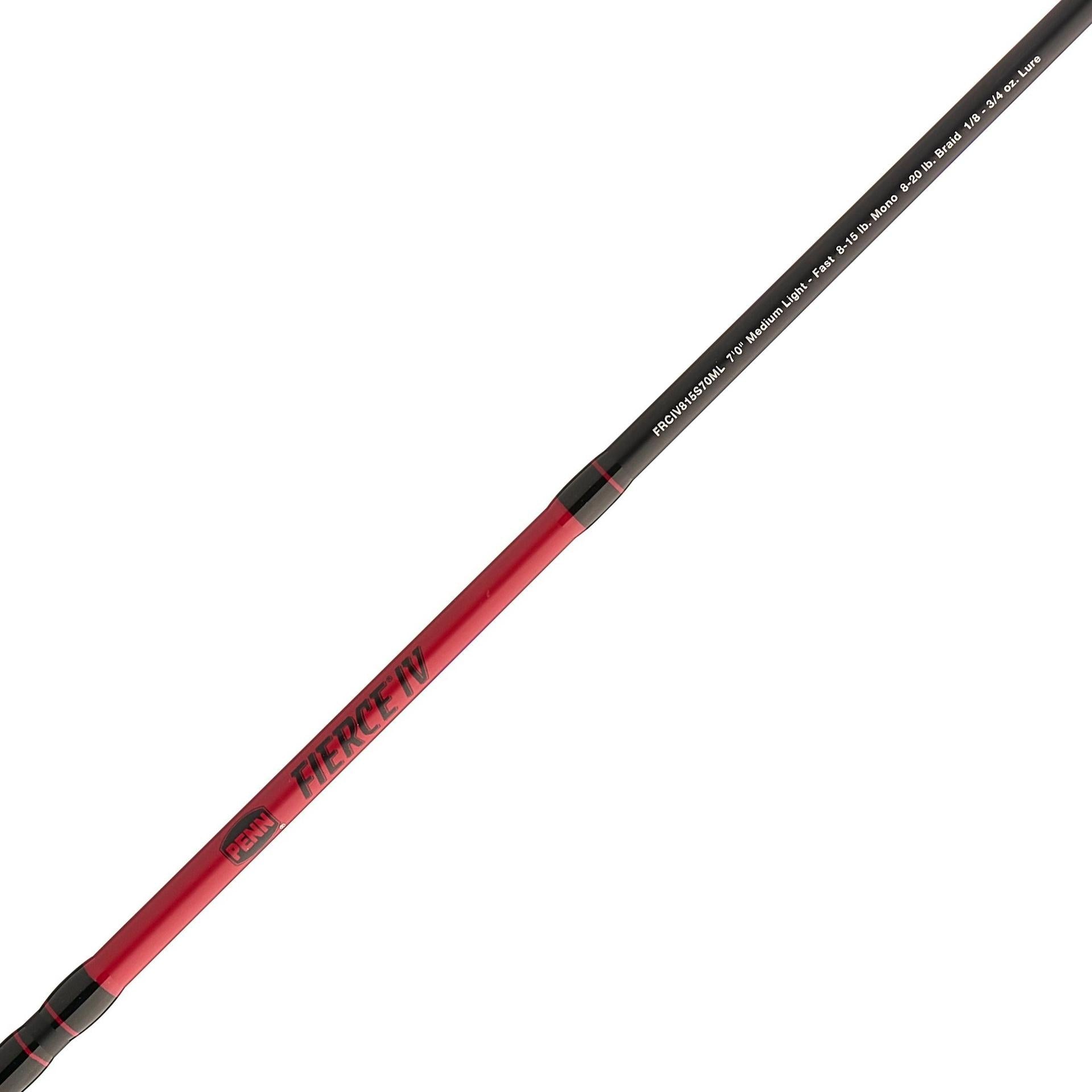 Fierce® IV Spinning Rod and Reel Combo - Premium Fishing Gear for Saltwater and Freshwater Anglers | Perfect for Bass, Trout, and Offshore Fishing Adventures