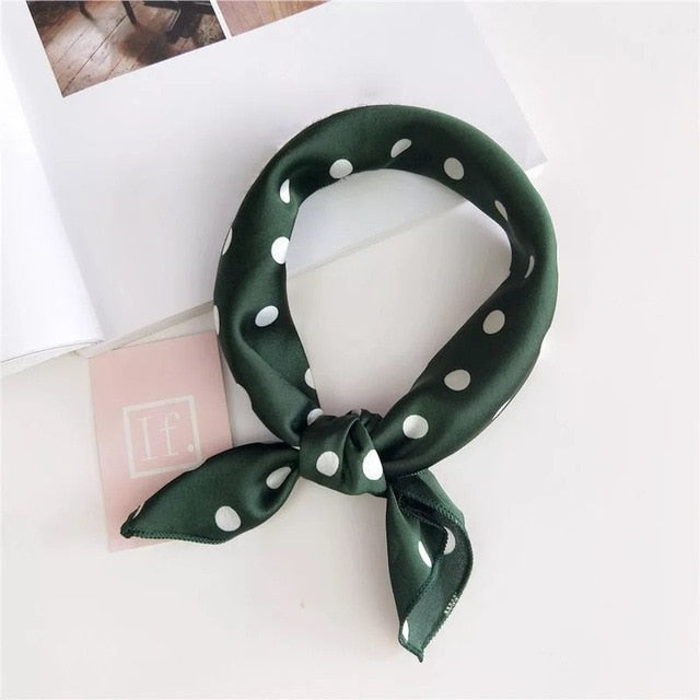 50x50cm Luxury Silk Scarves for Women - Soft Hair Tie, Neckerchief, Foulard & Muffler - Elegant Small Square Scarf for Office, Party & Travel Accessories