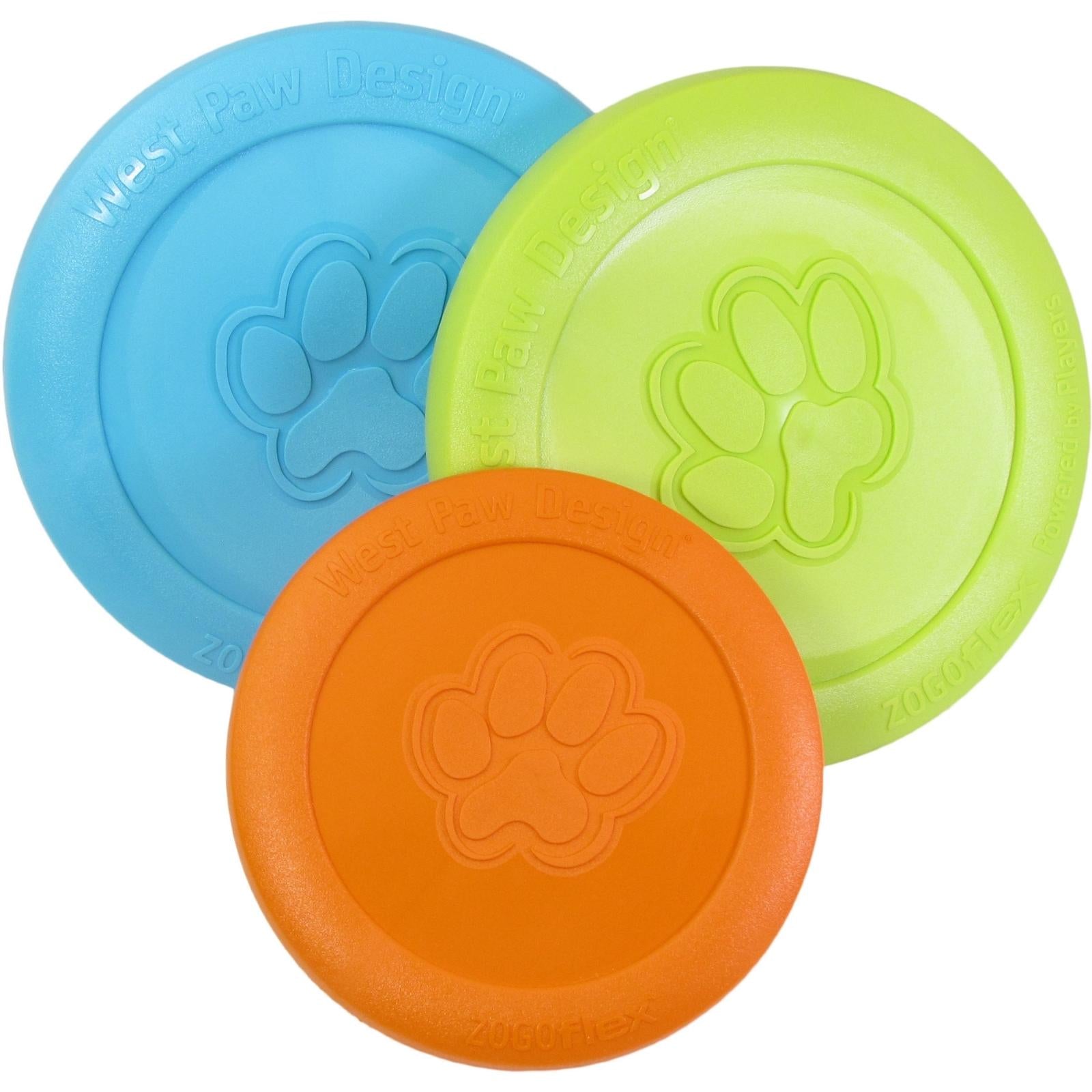 West Paw® Blue ZISC Dog Frisbee - Durable Fetch Toy for Outdoor Play, Beach, Park & Backyard Fun