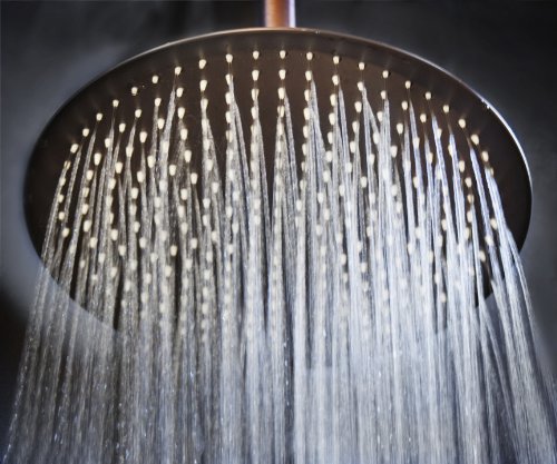 Atlantis 1 Oil Rubbed Bronze 10 Inch Rain Shower Head with High Rise Arm - Luxury Bathroom Upgrade for Spa-Like Experience