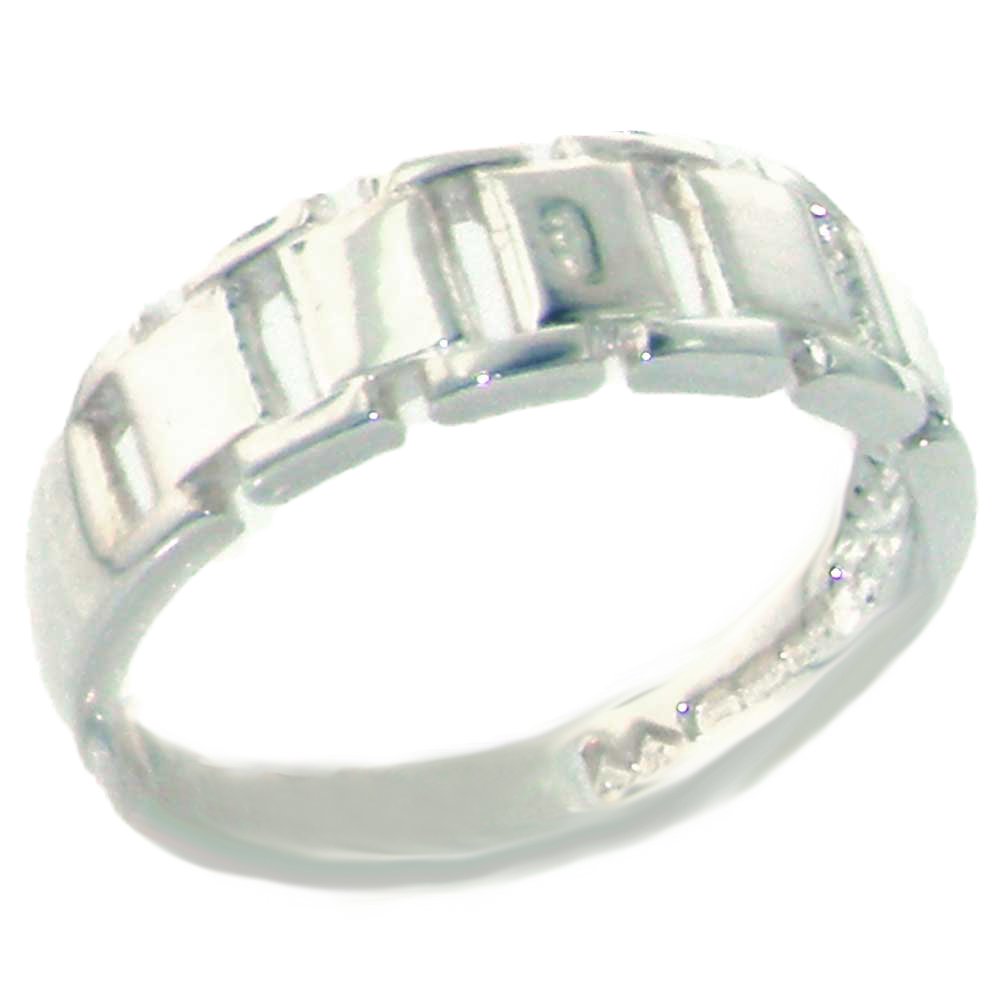 925 Sterling Silver Modern Linked Chain Wedding Band Ring for Women & Men - Elegant Stackable Ring for Engagement, Anniversary, or Everyday Wear