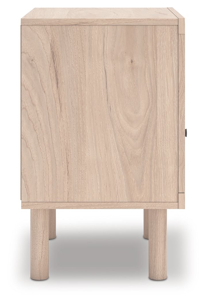 Arloster Tan One Drawer Night Stand - Compact Bedside Table with Storage for Bedroom, Living Room & Office - Perfect for Lamps, Books & Essentials