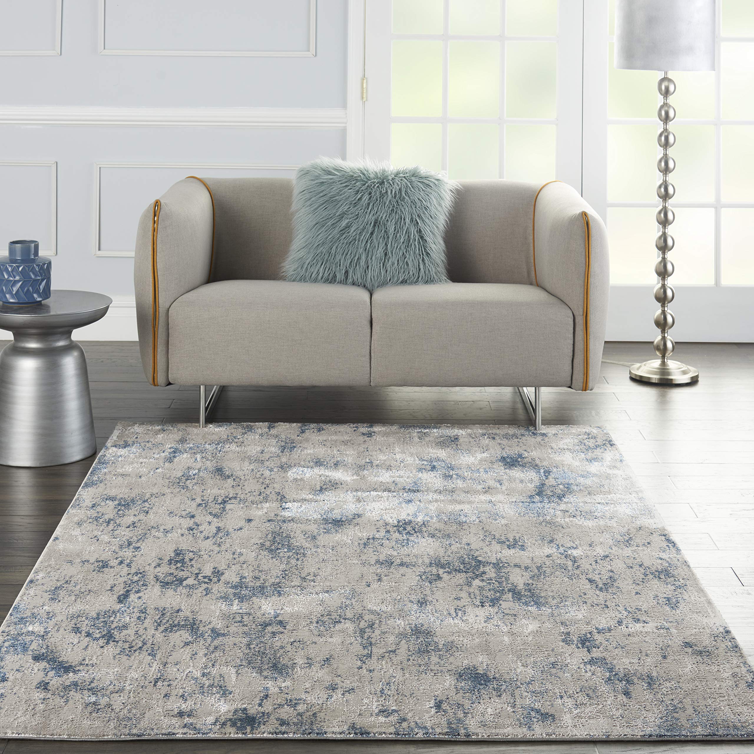 Kathy Ireland Ki40 Royal Terrace Floral Grey/Blue 5'3