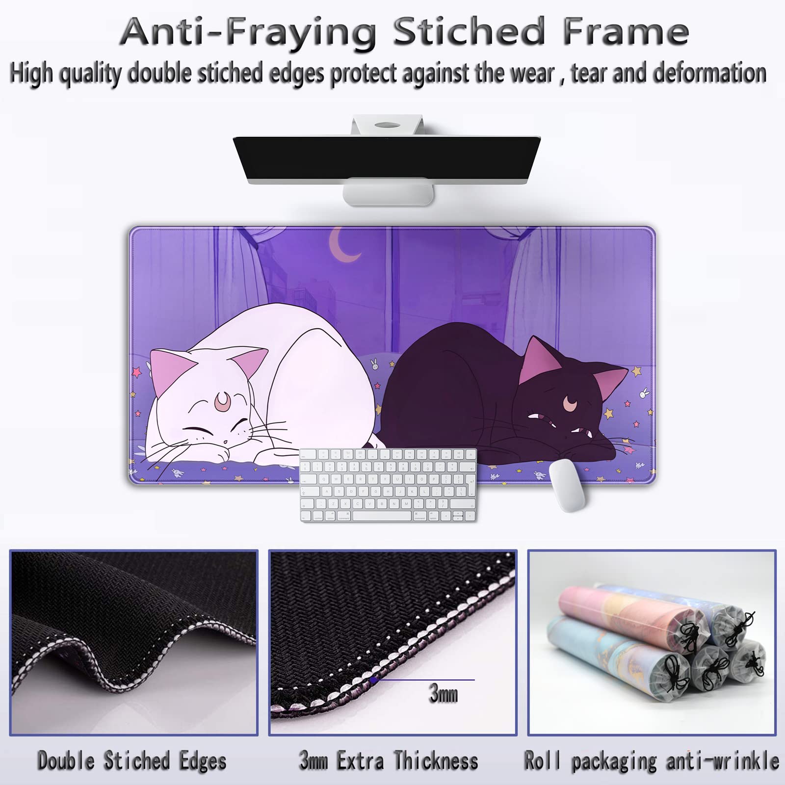 Anime Kawaii Cute Cat XXL Gaming Mouse Pad - 31.5