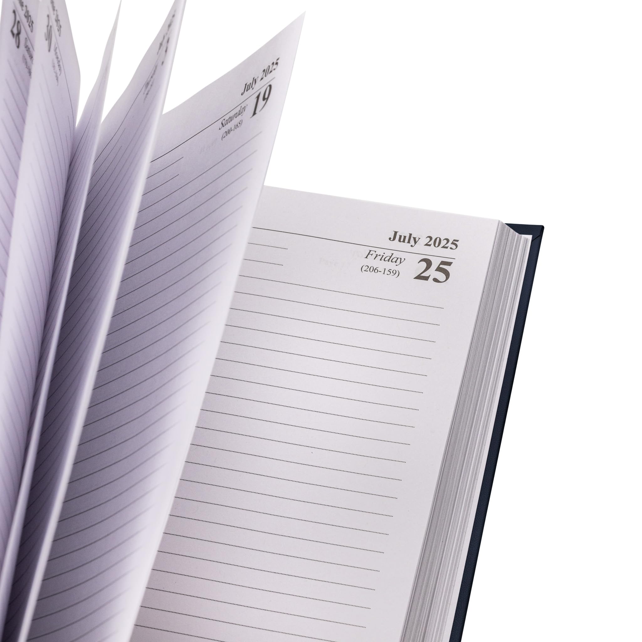 Evelay 2025 A4 A5 Day-to-Page Diary Planner - Hardback Academic Organizer for Home, Office & School - Full Year Daily Schedule Notebook (A5 Size, Navy Blue) - Perfect for Goal Tracking, Time Management & Productivity Planning