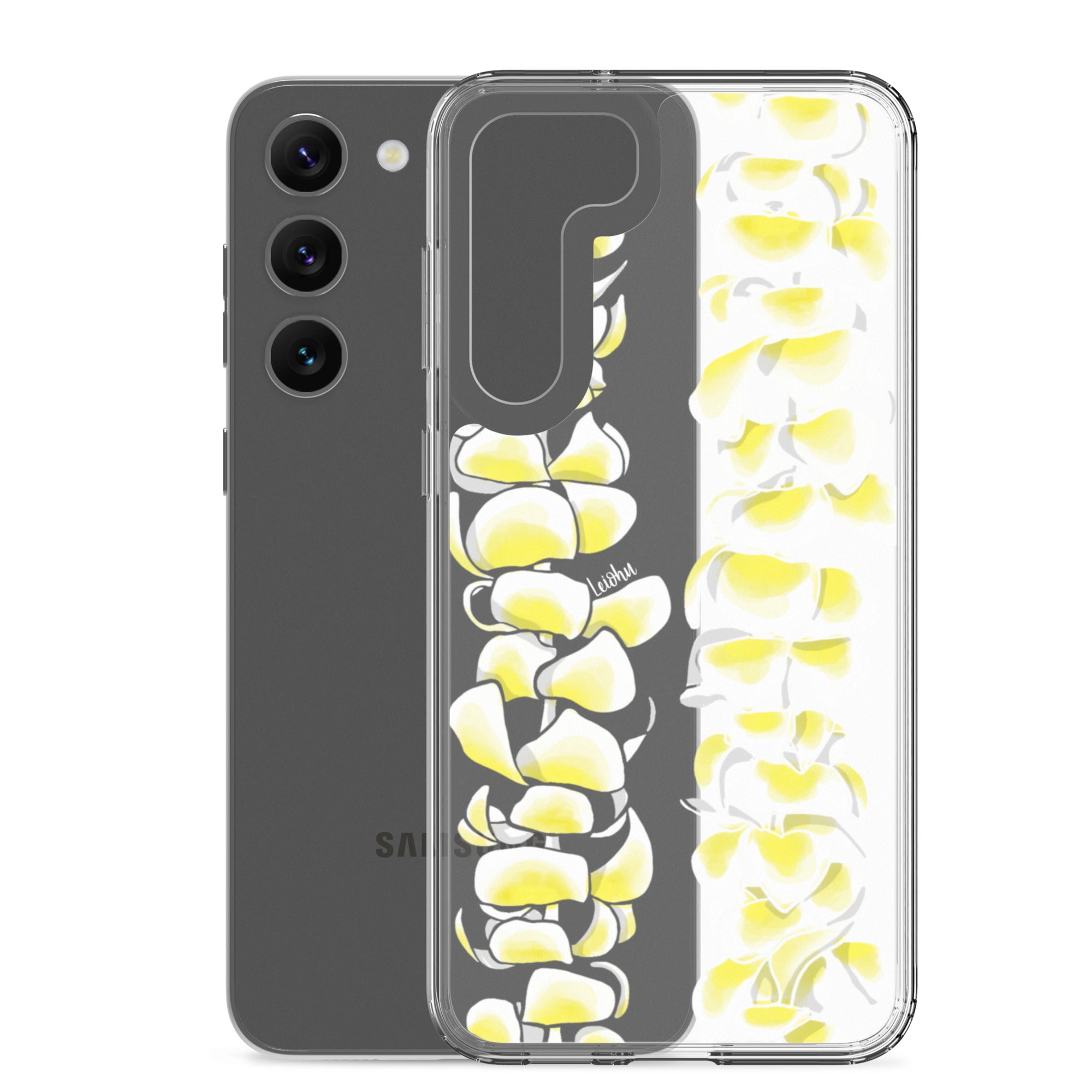Plumeria Clear Phone Case for Samsung Galaxy - Slim Protective Cover for Everyday Use & Travel