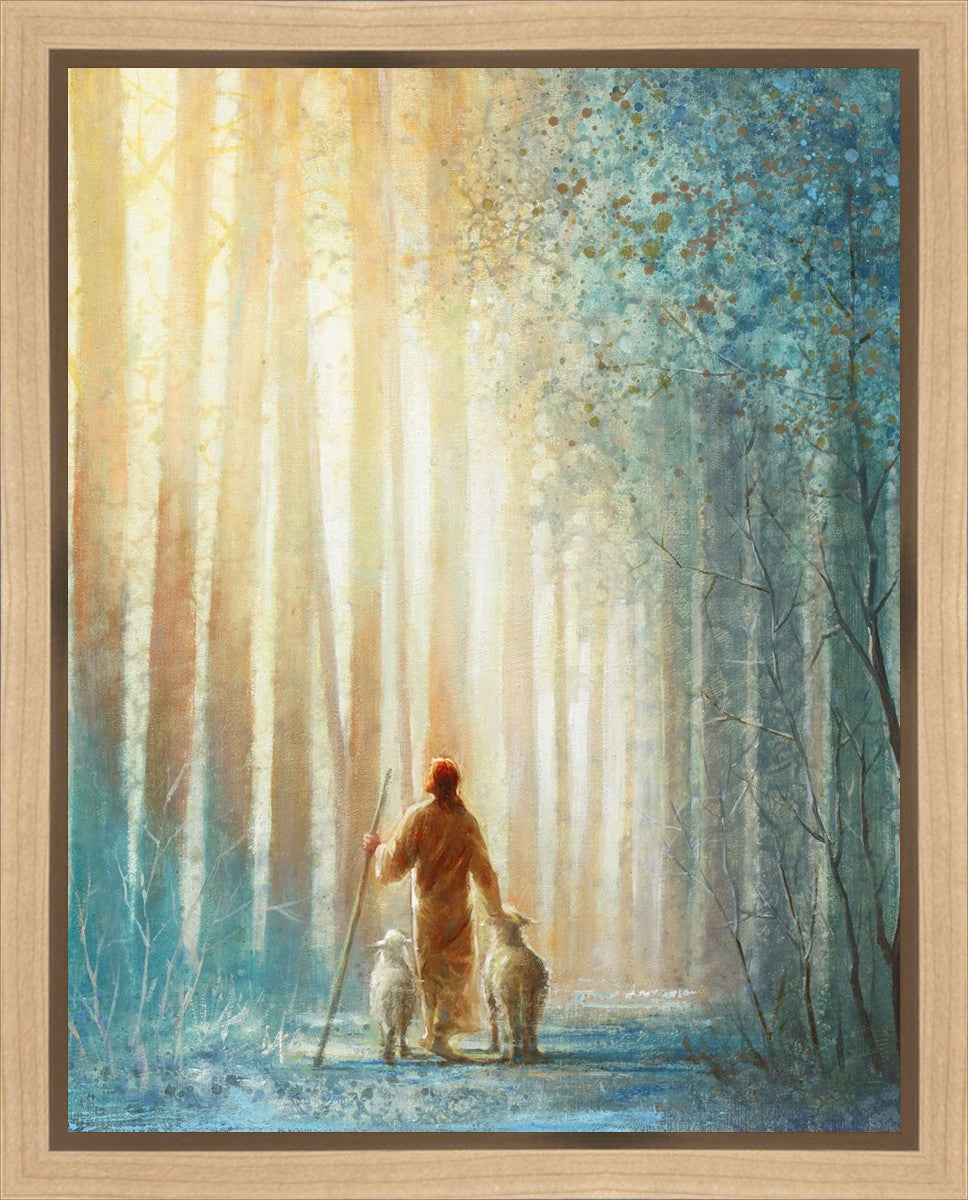 He Leadeth Me Gallery Wrap Canvas - Inspirational Christian Wall Art for Home & Office Decor - Perfect for Living Room, Bedroom, Church & Gift Giving