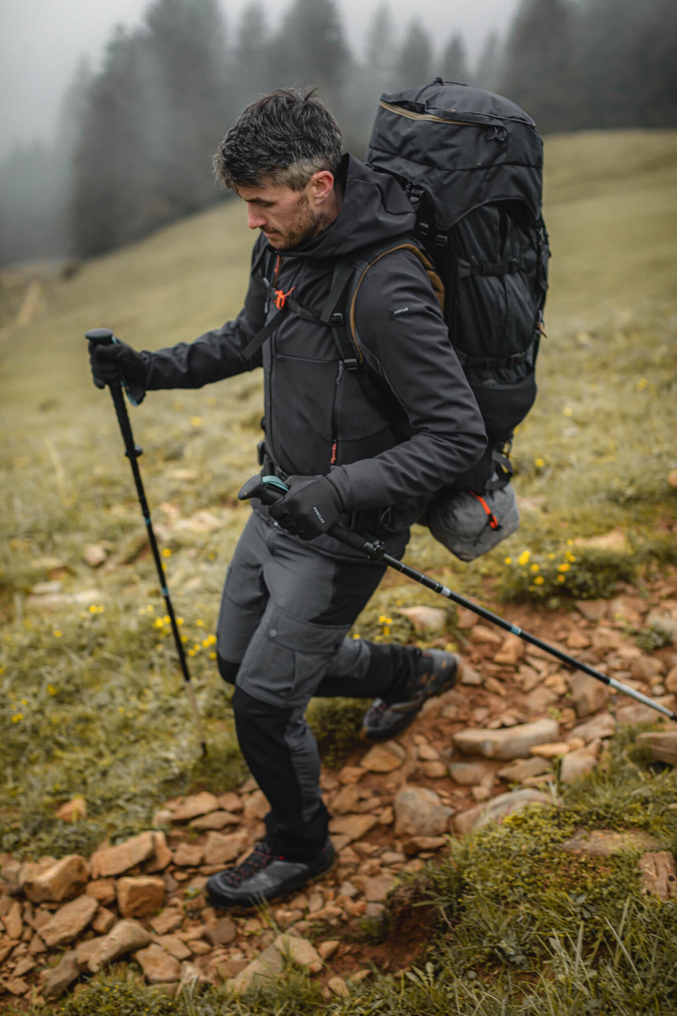 Forclaz Men's MT500 Lightweight Windbreaker Jacket - Waterproof, Breathable Outdoor Hiking & Running Jacket for Men - Perfect for Hiking, Camping, and Travel Adventures