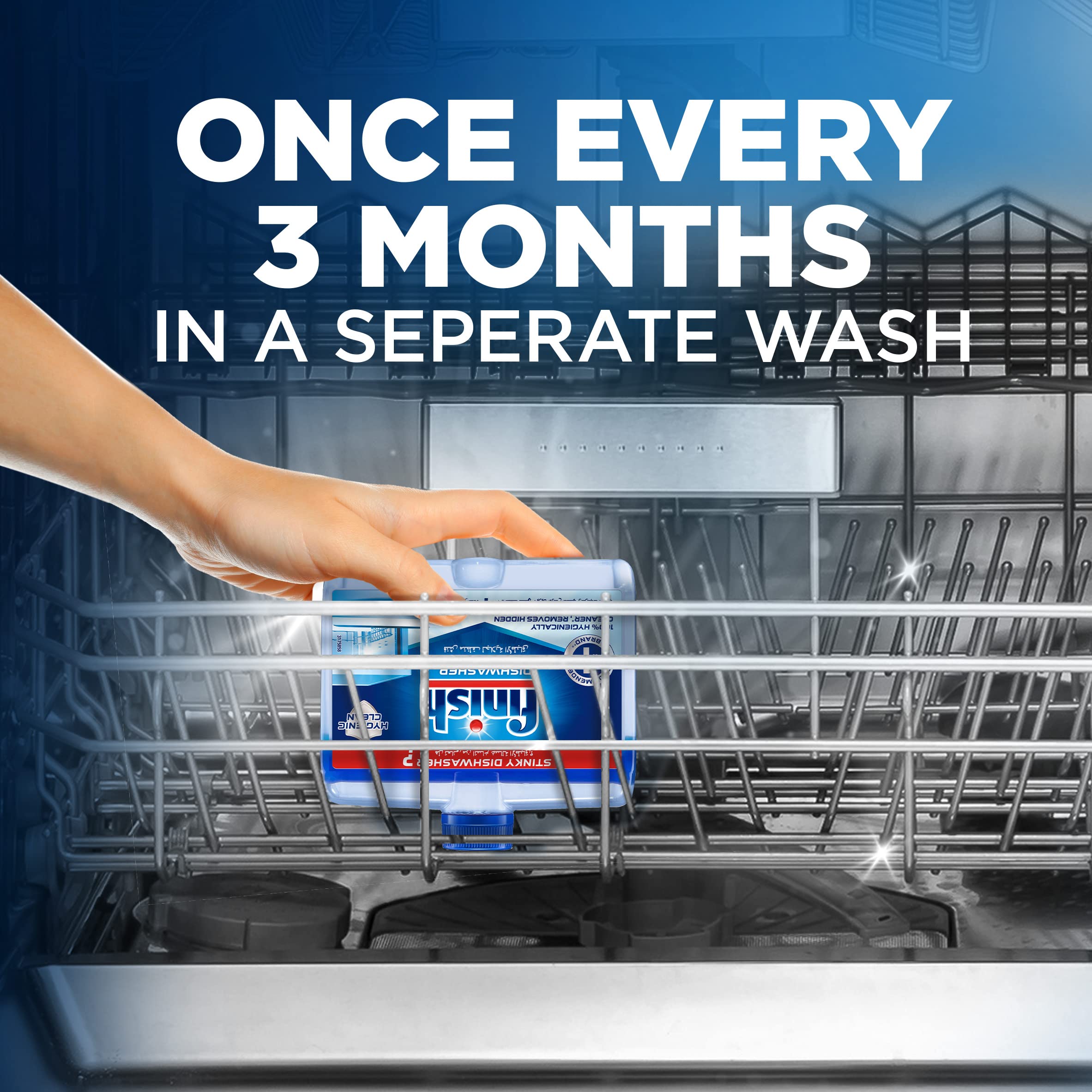 Finish Dishwasher Liquid Cleaner - 250ml | Powerful Dishwashing Detergent for Sparkling Clean Dishes | Perfect for Daily Use in Homes & Restaurants