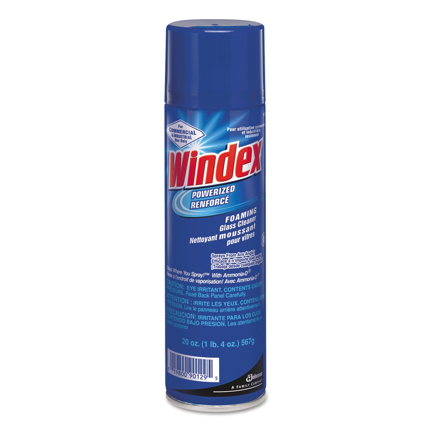 Windex 682276 Powerized Formula Glass & Surface Cleaner Spray - 20oz Aerosol Can (Pack of 12) - Streak-Free Shine for Windows, Mirrors, Countertops & Stainless Steel