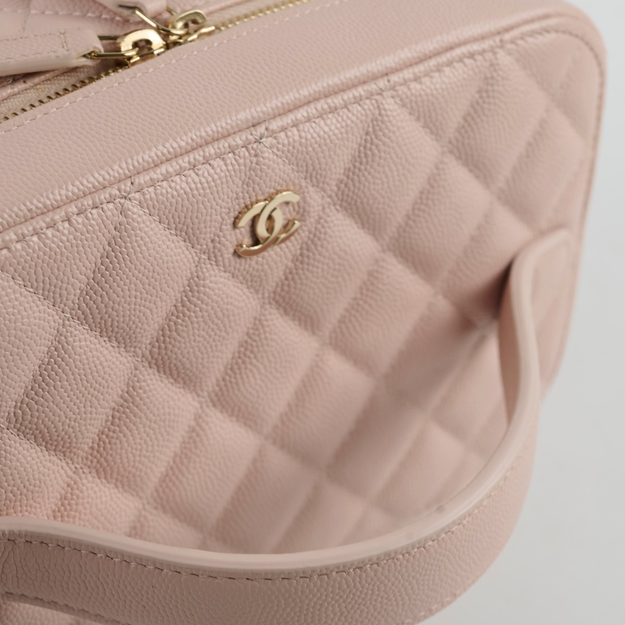 Chanel Caviar Vanity Case Rose Pink 30cm - Luxury Leather Cosmetic Bag for Women | Perfect for Travel, Makeup Storage & Everyday Use