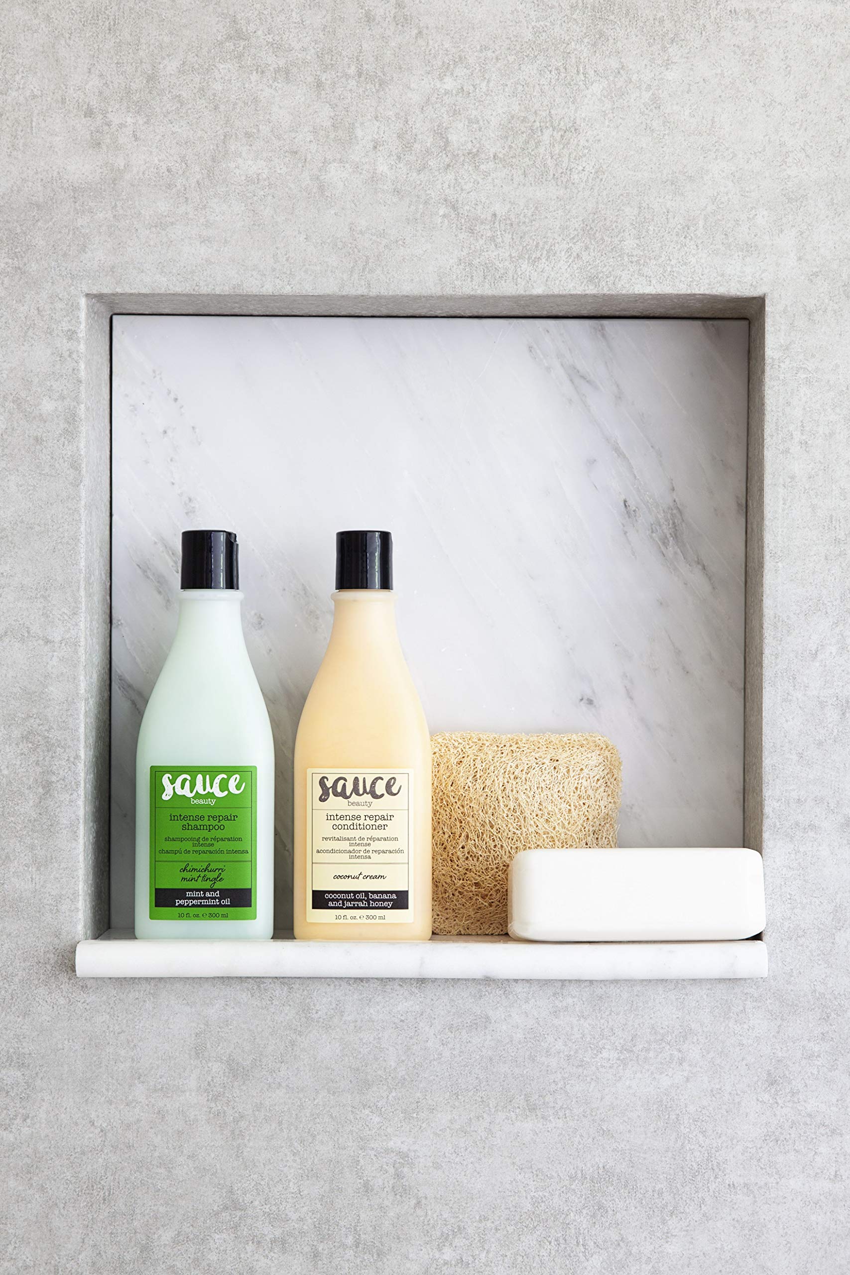 Sauce Beauty Chimichurri Mint Shampoo & Coconut Cream Conditioner Set - 10 fl oz Each - Sulfate Free & Paraben Free Hair Care Duo for Dry, Damaged Hair - Perfect for Daily Use & Salon Quality Results at Home