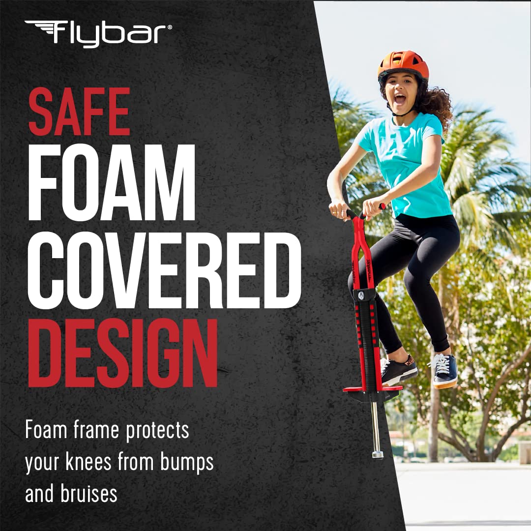 **Flybar Master Pogo Stick for Kids & Teens - Ages 9+, Supports 80-160 lbs, Non-Slip Pegs & Easy-Grip Handles - Best Outdoor Toy for Boys, Girls, Tweens - Perfect for Backyard Fun, Playground, and Fitness Activities**