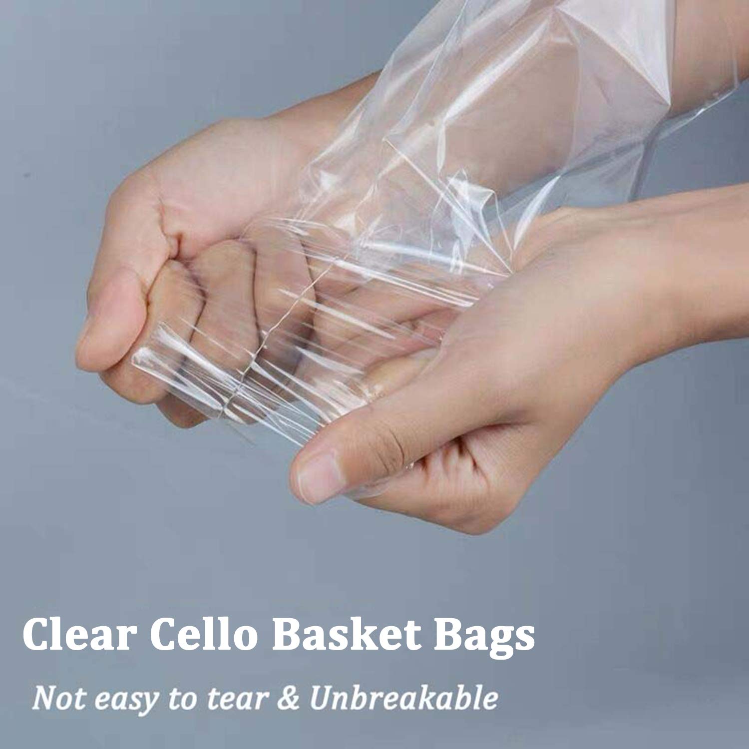 Morepack Easter Large Cellophane Bags - 26x32 Inch Clear Gift Basket Bags (10 Pack) | Premium Cellophane Wrap for Easter Baskets, Party Favors & Holiday Gift Wrapping