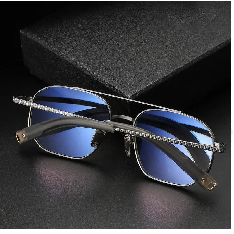 Aror Unisex Full Rim Square Double Bridge Titanium Eyeglasses 47518 - Lightweight Durable Frame for Men & Women - Perfect for Reading, Work, and Fashion Accessories