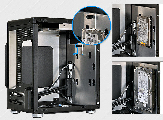 Lian Li PC-Q21B Black Mini-ITX Computer Case - Compact Gaming PC Build for Small Spaces | Home Office & Gaming Setup