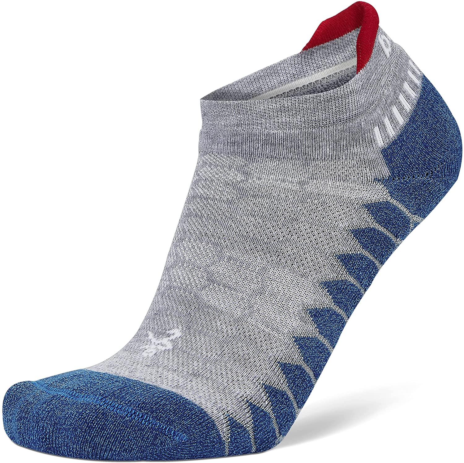 Balega Silver No Show Socks - Midgrey/Denim - Comfortable Low-Cut Athletic Socks for Running, Walking & Everyday Wear