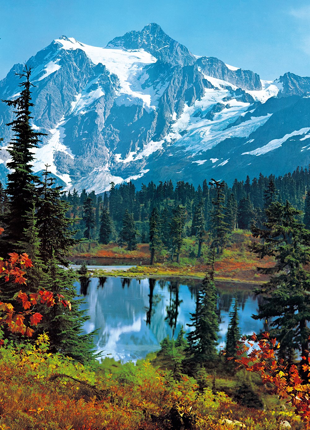 Komar DM307 Mountain Peak Wall Mural - 4 Panels for Home Decor