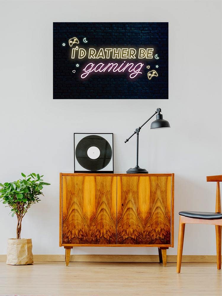 I'd Rather Be Gaming Poster - High Quality Wall Art for Gamers | Perfect for Gaming Room, Bedroom & Office Decor | SmartPrintsInk Designs
