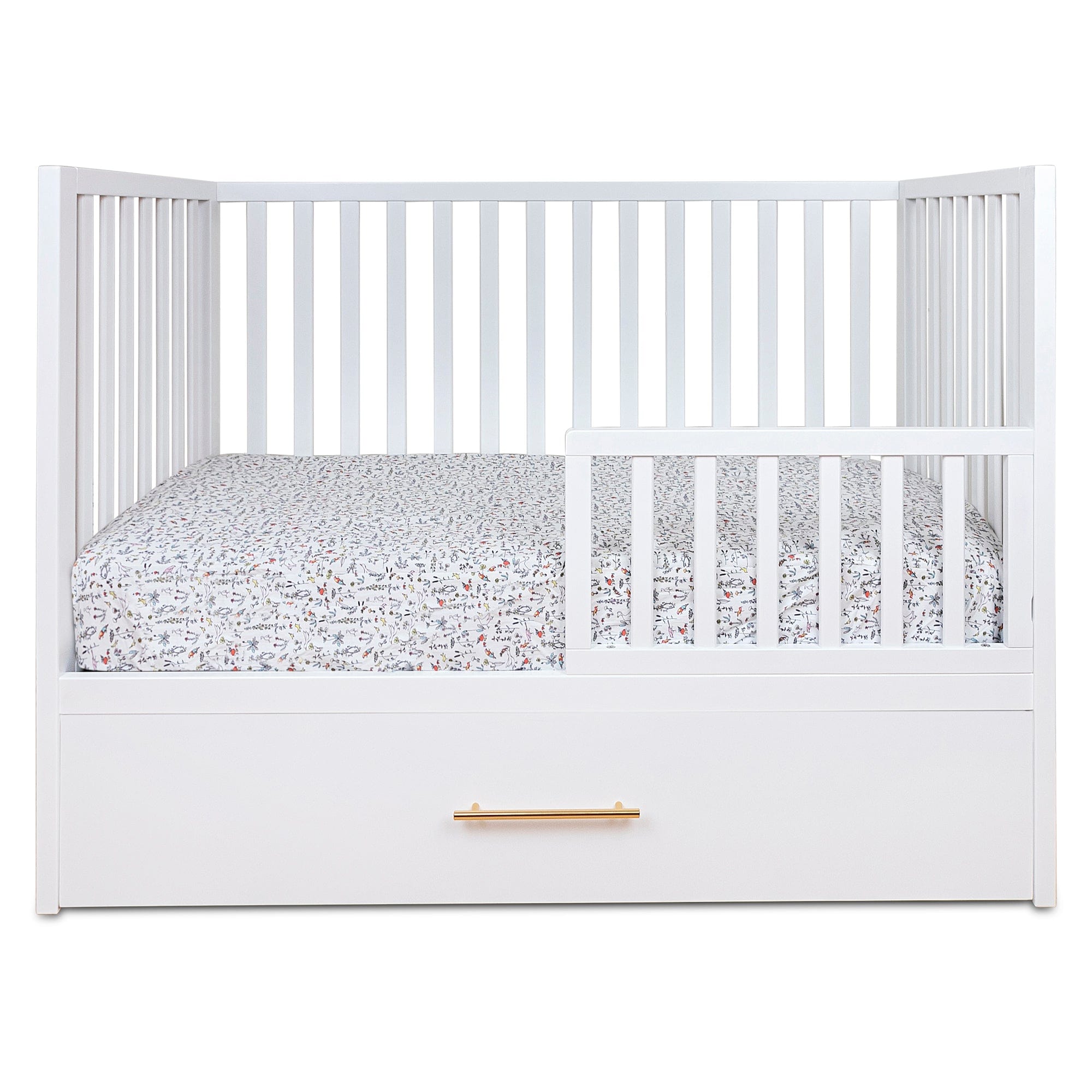 Hush Crib with Trundle - Custom Fabric Mattress for Trundle | Space-Saving Nursery Bed for Toddlers & Guests | Perfect for Small Rooms & Sleepovers