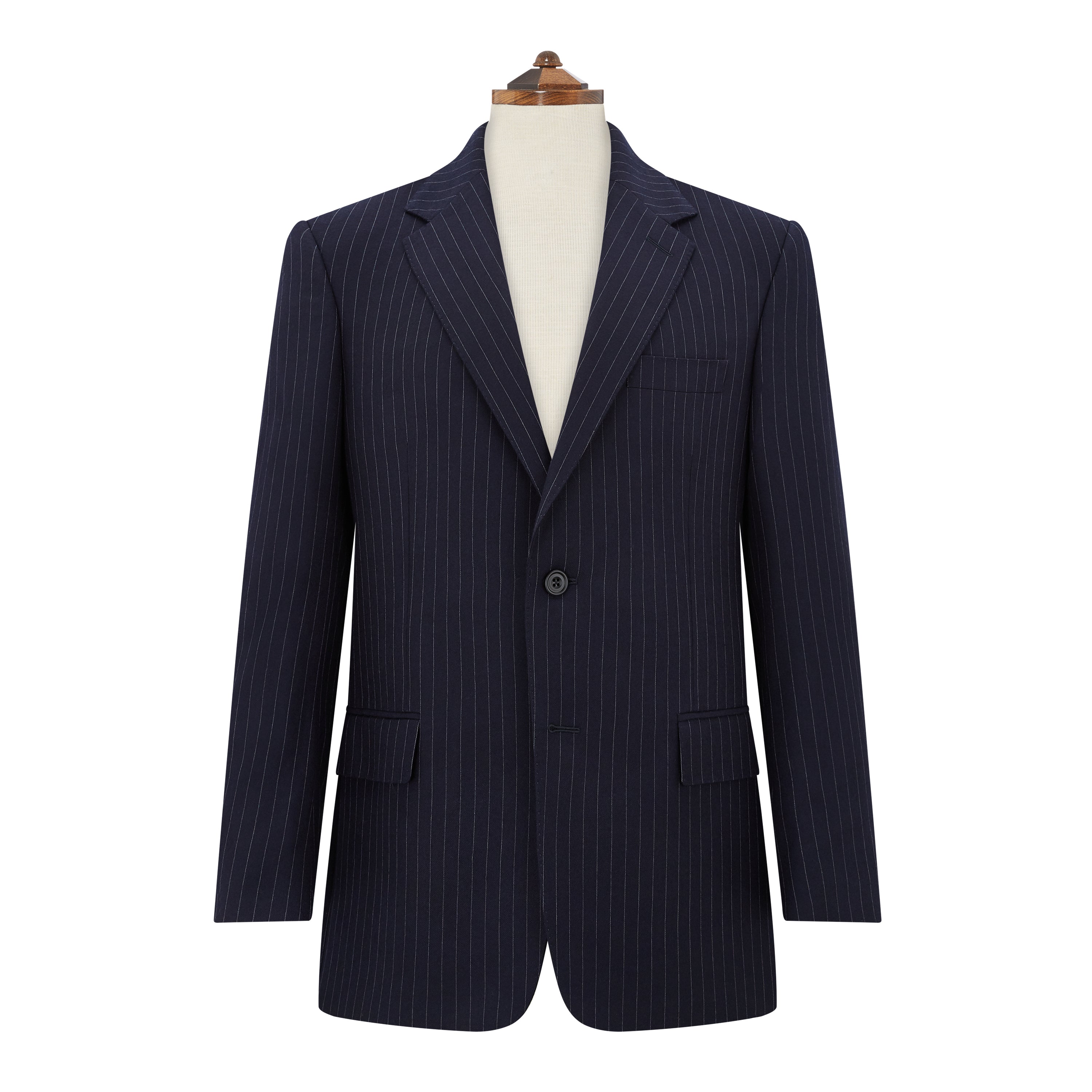 Kensington Navy Pinstripe Suit for Men - Premium Business Formal Attire | Perfect for Weddings, Office Meetings & Professional Events