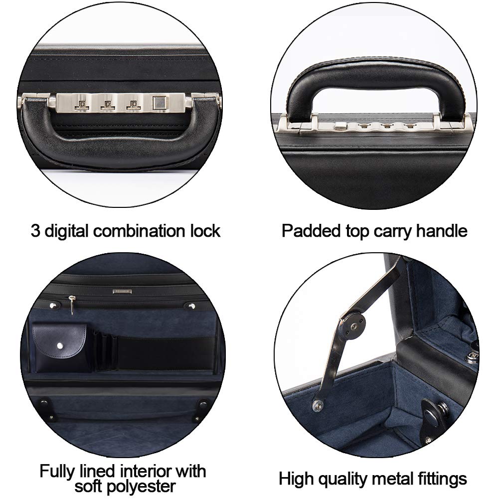 Stylish Hard Shell Briefcase for Men & Women - Thin Hardside Laptop Case with Combination Lock | Perfect for Business Travel, Office Work & Daily Commute