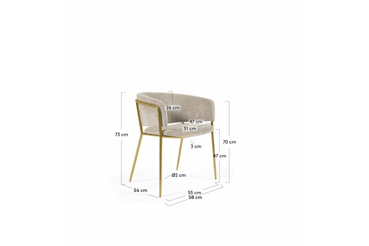 Como Karlo Armchair - Modern Accent Chair for Living Room, Bedroom & Office - Stylish Upholstered Lounge Chair with Wooden Legs - Perfect for Relaxing, Reading & Decorating Your Home