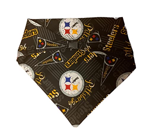 Pittsburgh Steelers Dog Bandana - X-Small Size, NFL Pet Accessory for Game Day, Halloween & Football Season Outfits