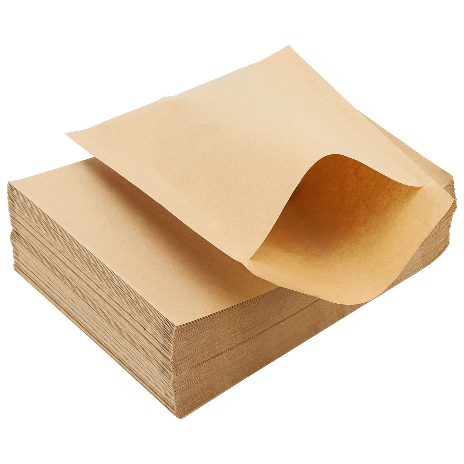 200 Pcs Unbleached Kraft Paper Bakery Bags 4.7x6.3 Inch - Eco-Friendly Small Cookie Bags for Treats, Donuts, Bread & Pastries | Perfect for Bakeries, Cafes & Home Baking Gifts