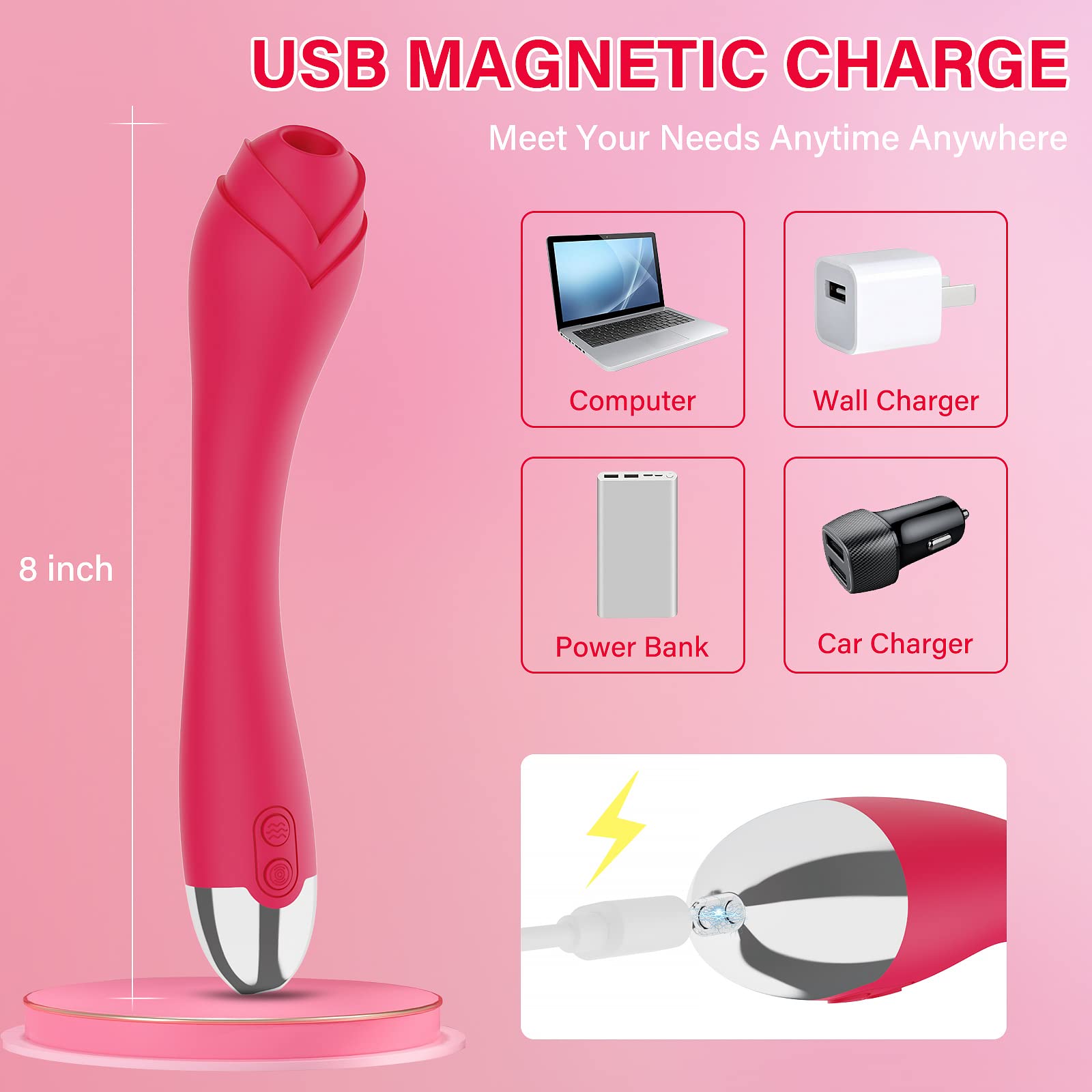 Wireless G-Spot Vibrator with HD Camera - 6 Vibration Modes for Clitoral & Nipple Stimulation, Adult Sex Toy for Women's Pleasure & Body Exploration | Perfect for Solo Play & Couples Intimacy